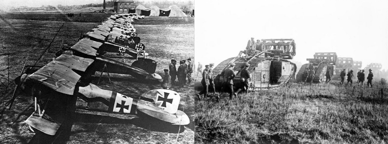 第一次世界大戦の戦闘機と戦車