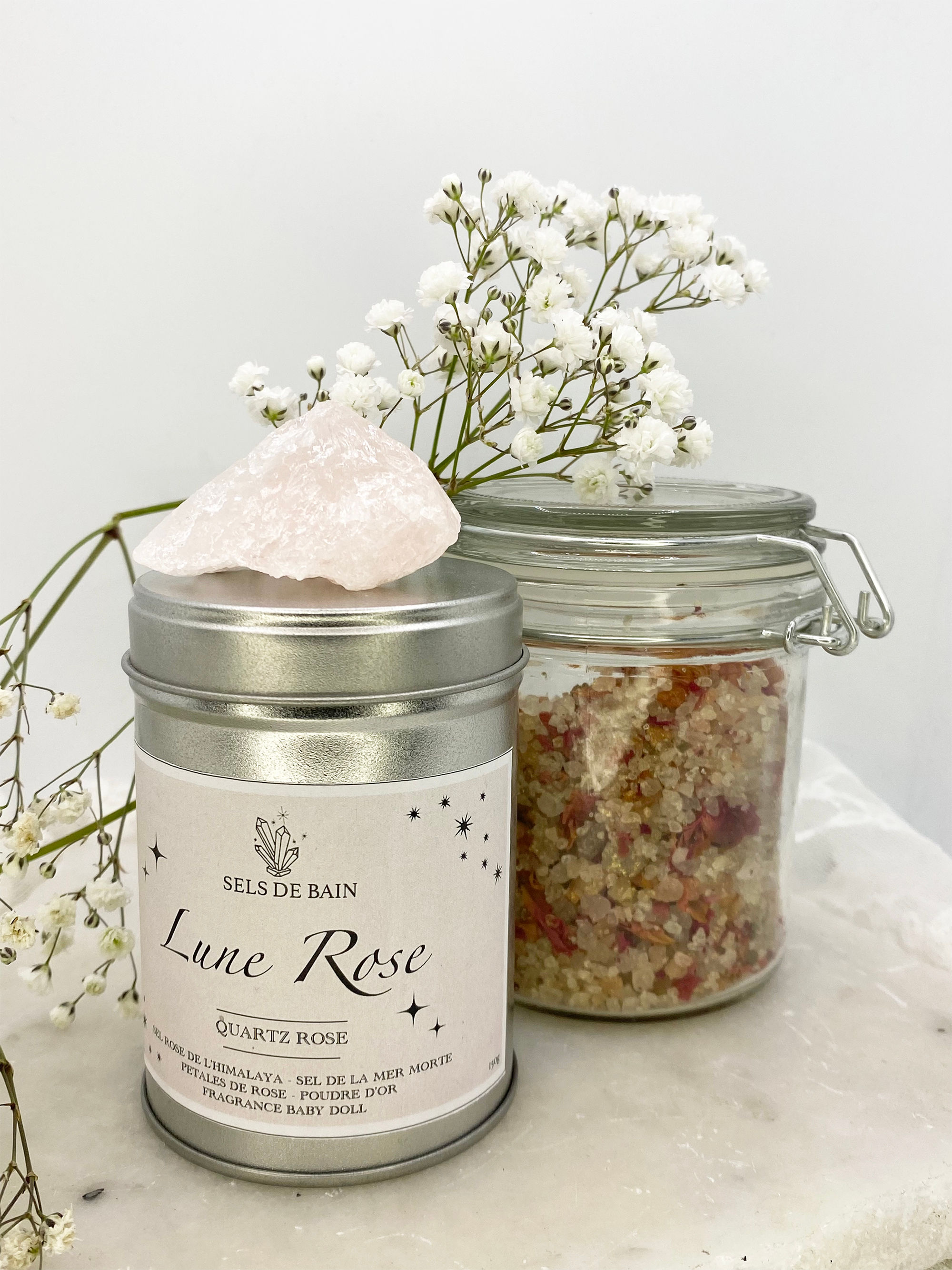 Sels de bain "Lune rose" - AMOUR & DOUCEUR