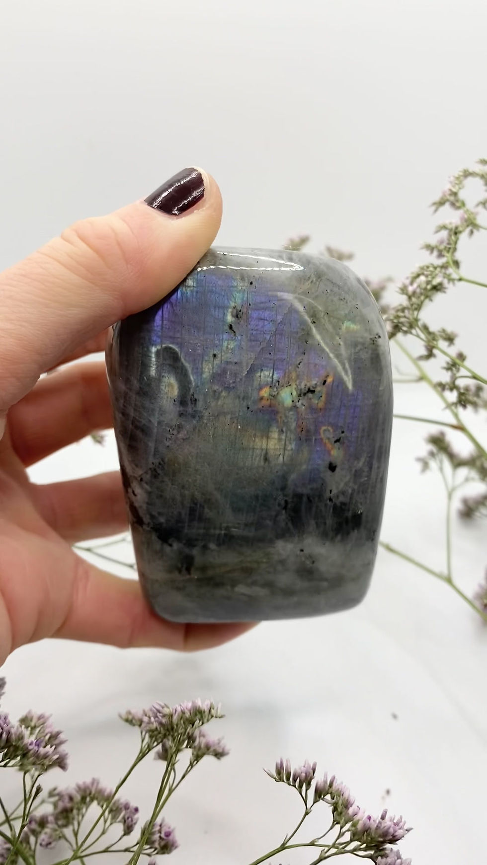 Miniature : Labradorite sunset mauve - forme libre