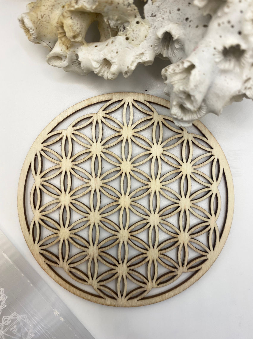 Miniature : Fleur de vie en bois naturel