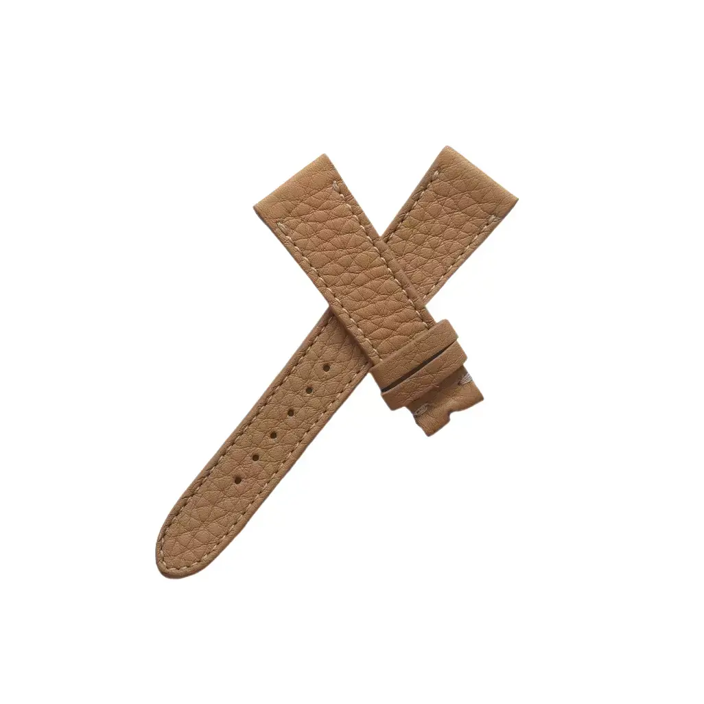 20mm Light Tan Leather Watch Strap for Rolex / Patek Philippe / Cartier