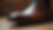 Eye-level view of a leather shoe with a natural conditioner applied