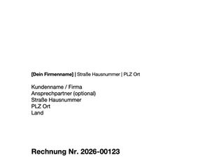 Rechnungsvorlage Ausschnitt
