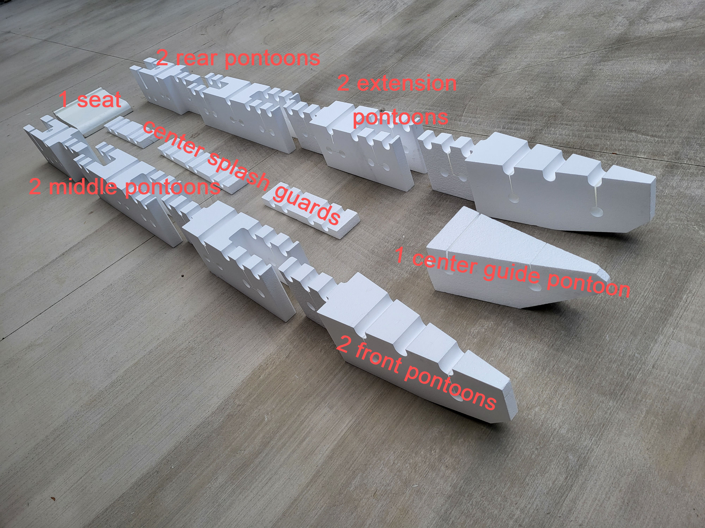 9-foot pontoon starter kit $199.99 plus shipping & handling (4 box shipment)