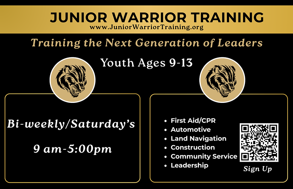 Junior Warrior Training flyer