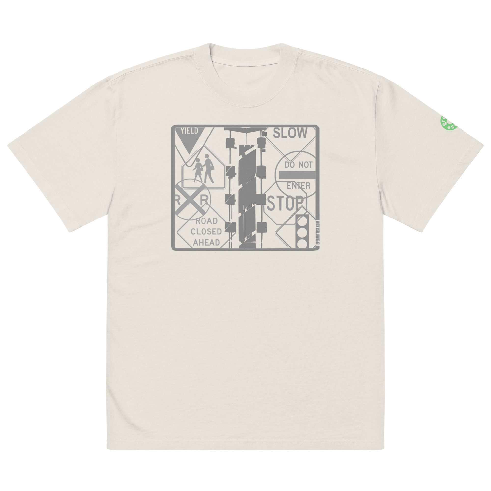 Abstraction V Oversized faded t-shirt