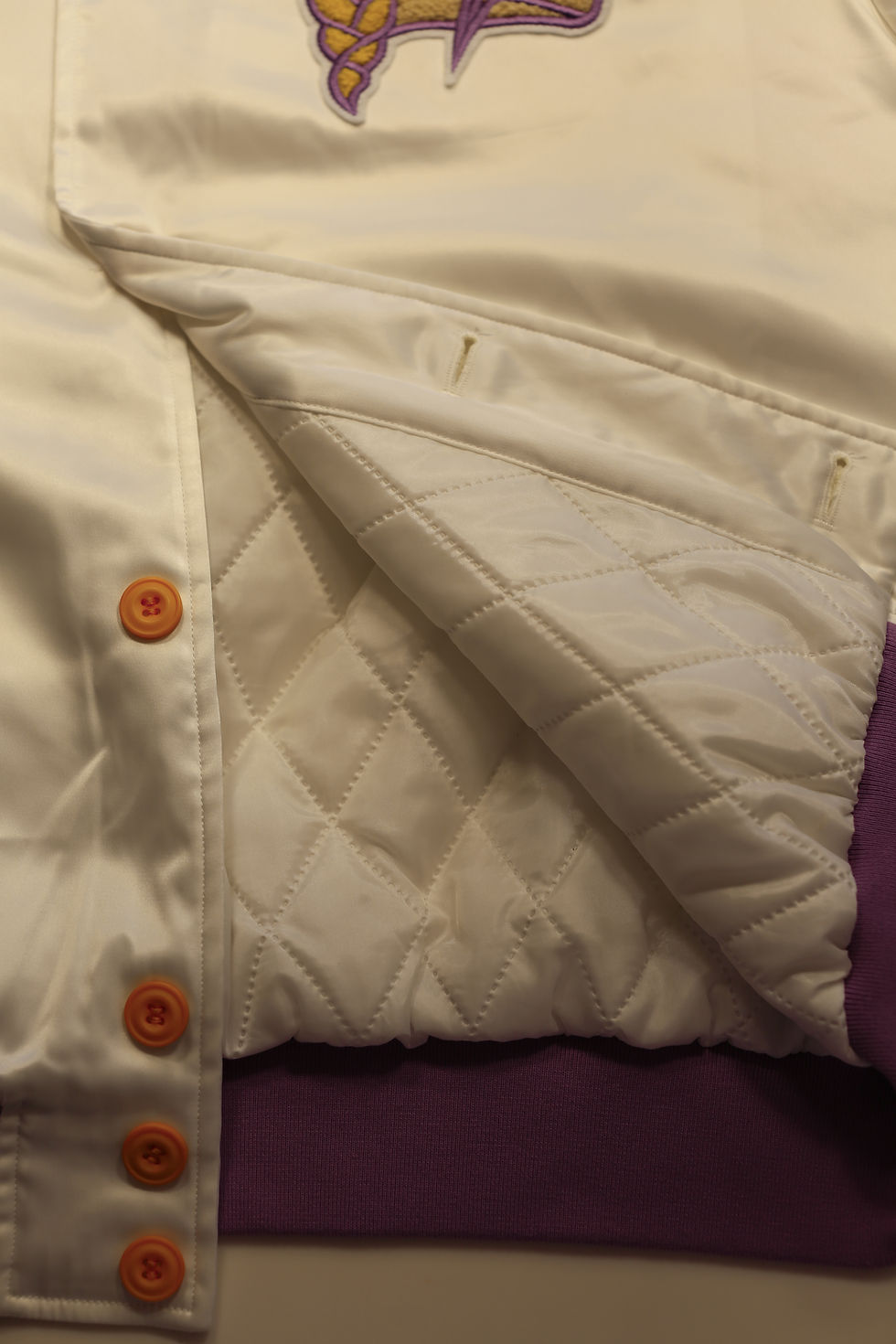 Thumbnail: White Vikes Satin Jacket