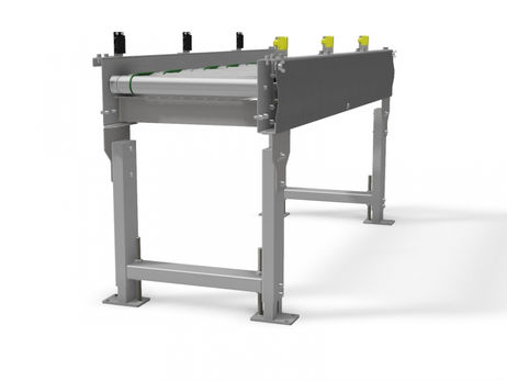 Pat de role antrenat - Structura otel inox - Antrenare role 24V - vedere de jos