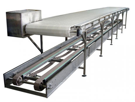 Conveior din inox cu banda modulara - lant plastic