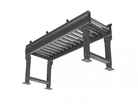 Pat de role antrenat - Structura otel inox - Antrenare role 24V - vedere de jos