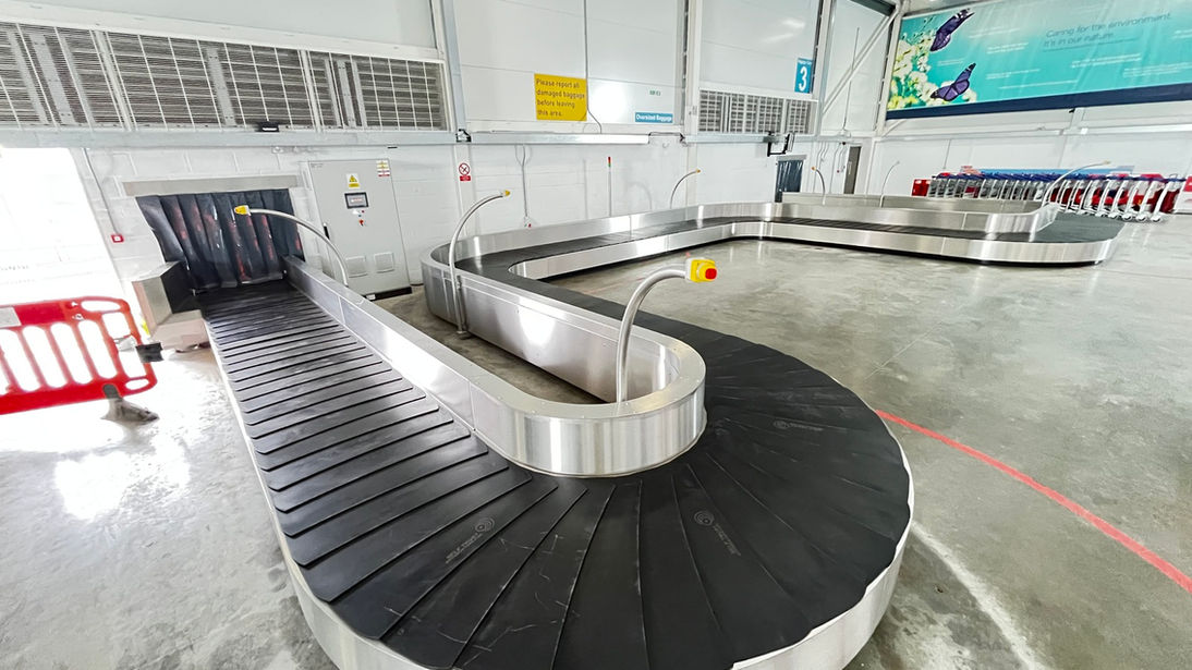 Bournemouth Airport in England using baggage carousels provided by CITCOnveyors