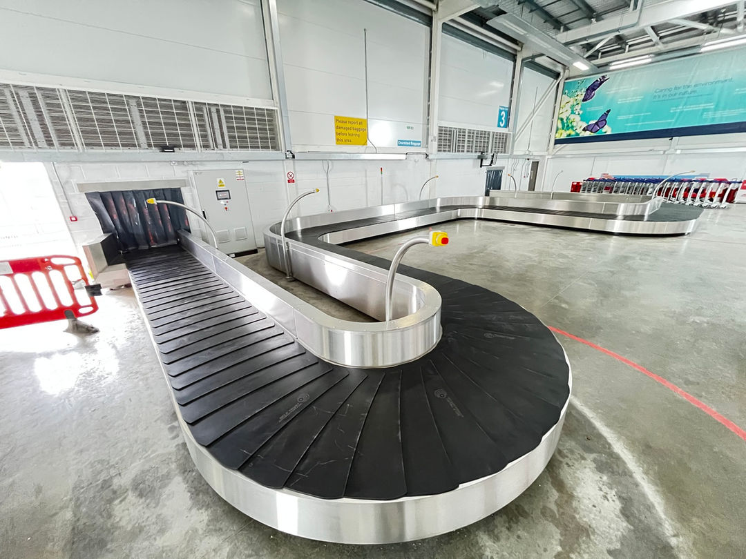 Bournemouth Airport in England using baggage carousels provided by CITCOnveyors