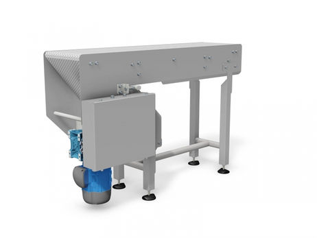 Conveior cu banda modulara - trecere pe cutit