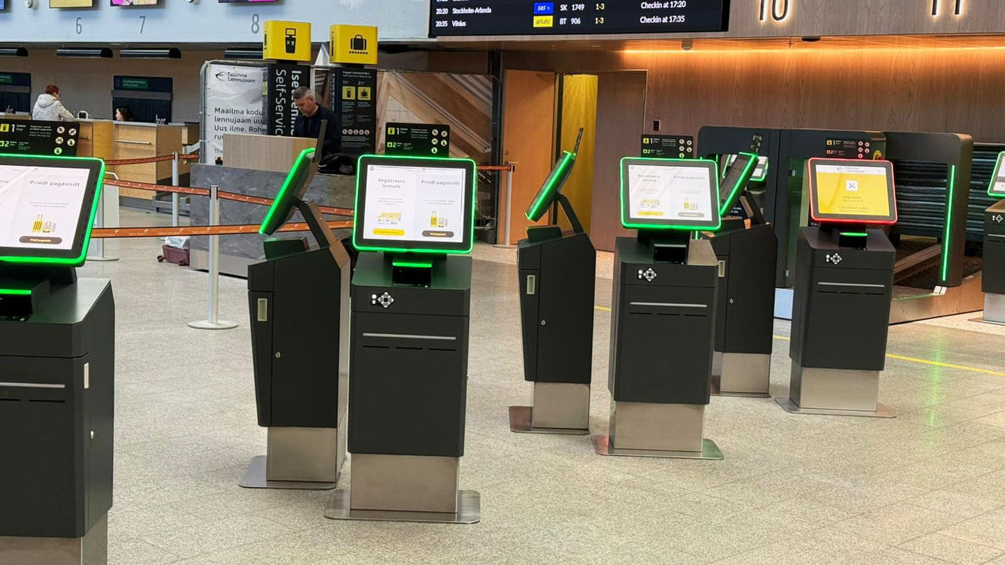 Tallinn Airport in Estonia equipped with Check-in equipment & Self Check-in Kiosk from CITCOnveyors