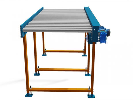 Pat de role antrenat - Antrenare pe lant - vedere axa longitudinala