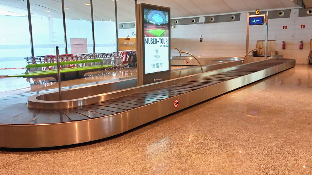 Bilbao Airport in Spain equipped with baggage carousels from CITCOnveyors