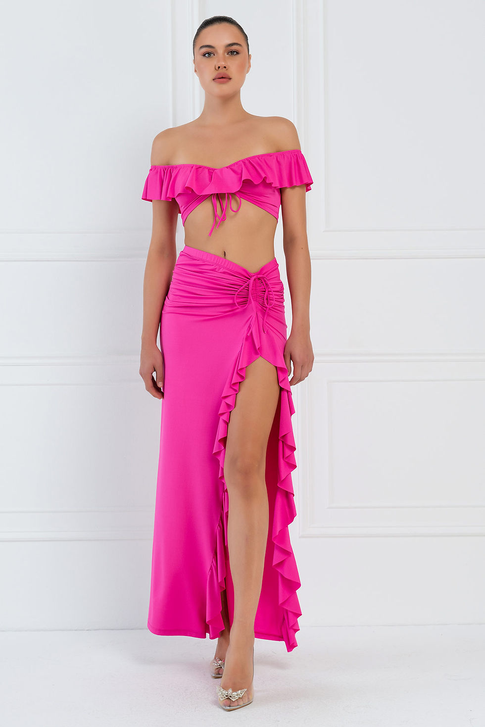 Thumbnail: Hot Pink Ruffle Gypsy Co-ord