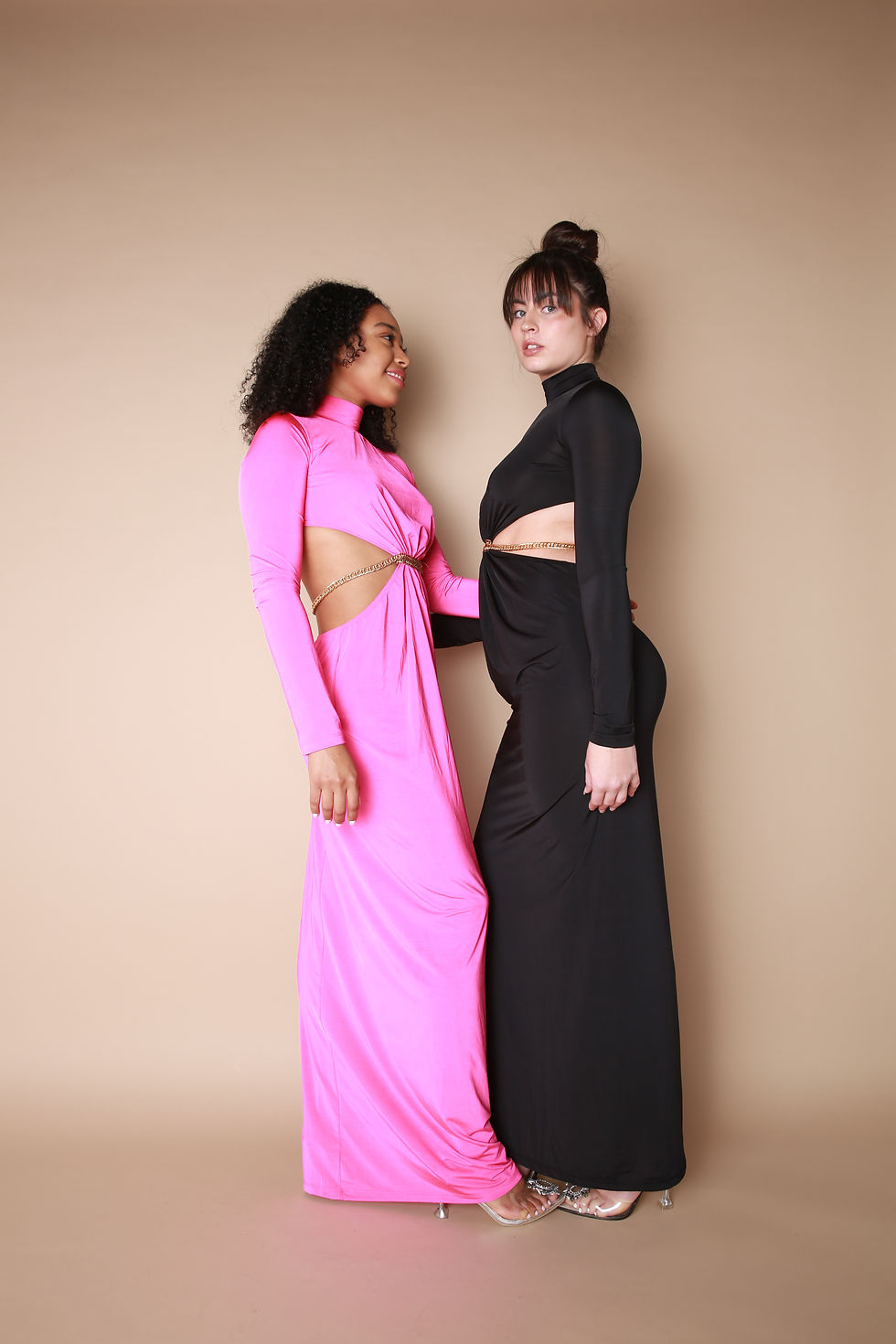 Thumbnail: High Neck Chain Detail Maxi Dress