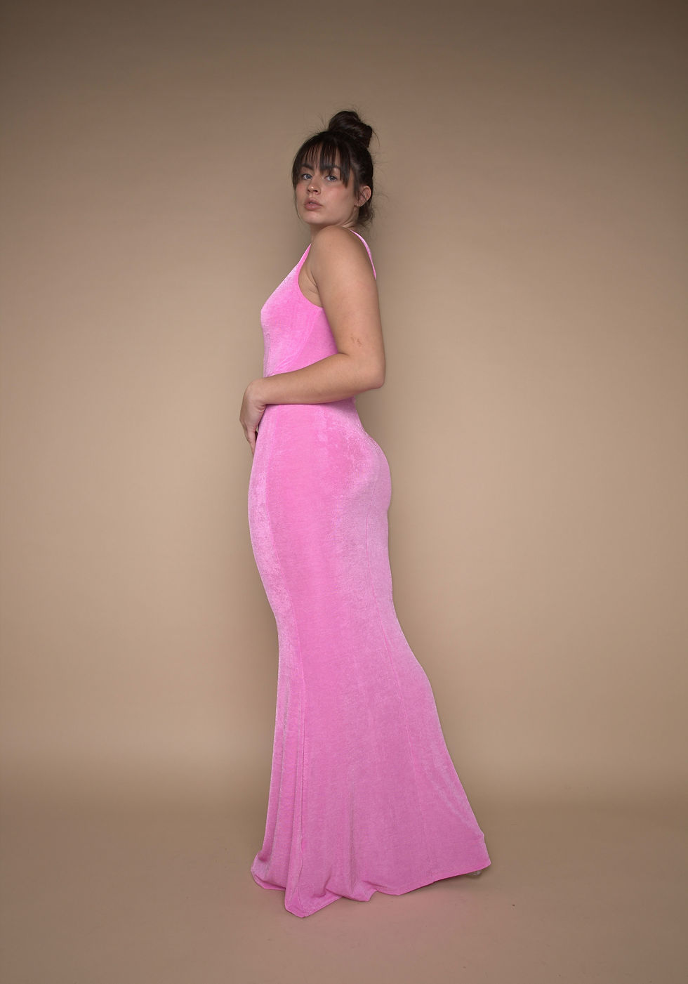 Thumbnail: Plunge Chest Detail Maxi Dress