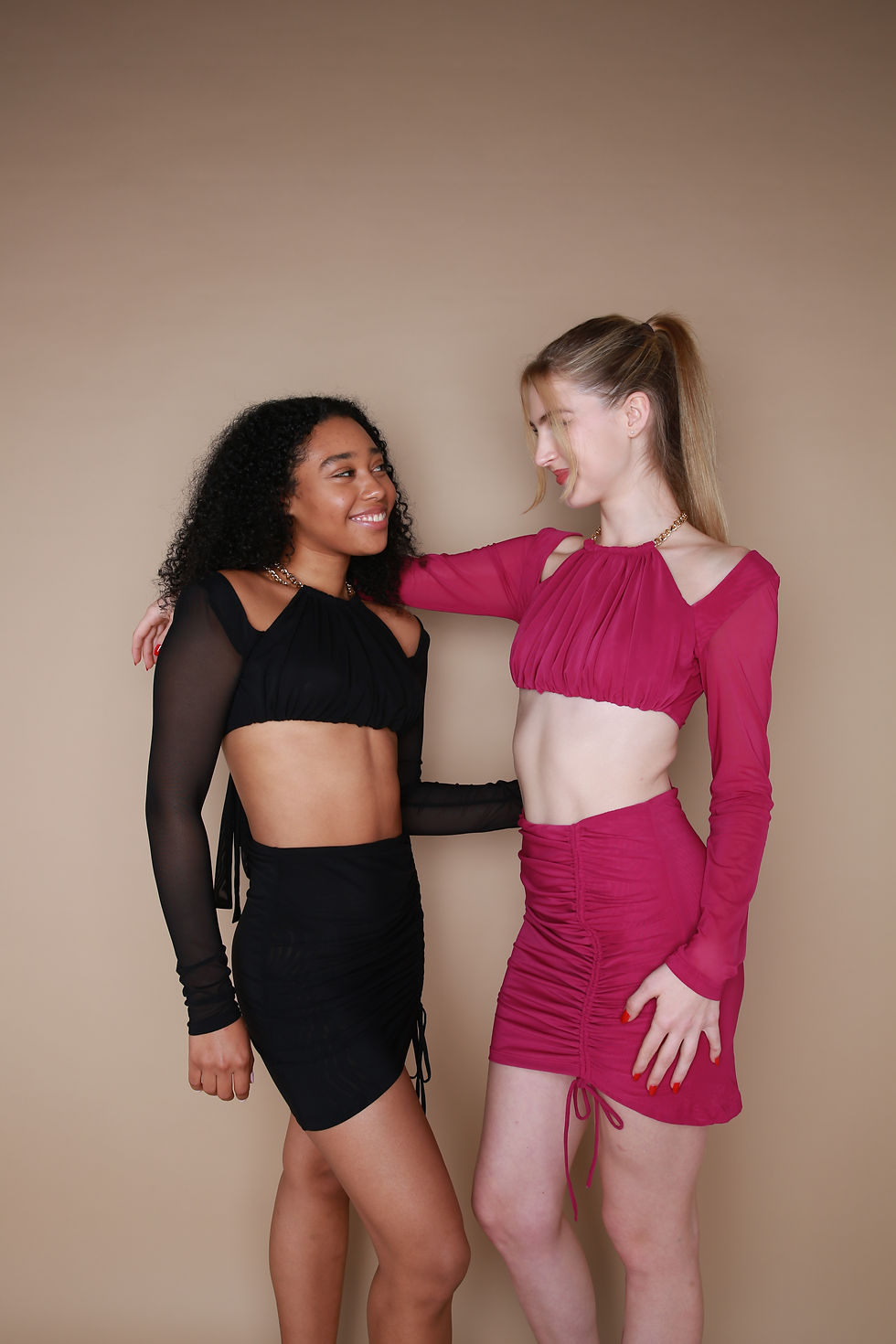 Thumbnail: Chain Detail Ruched Co-ord