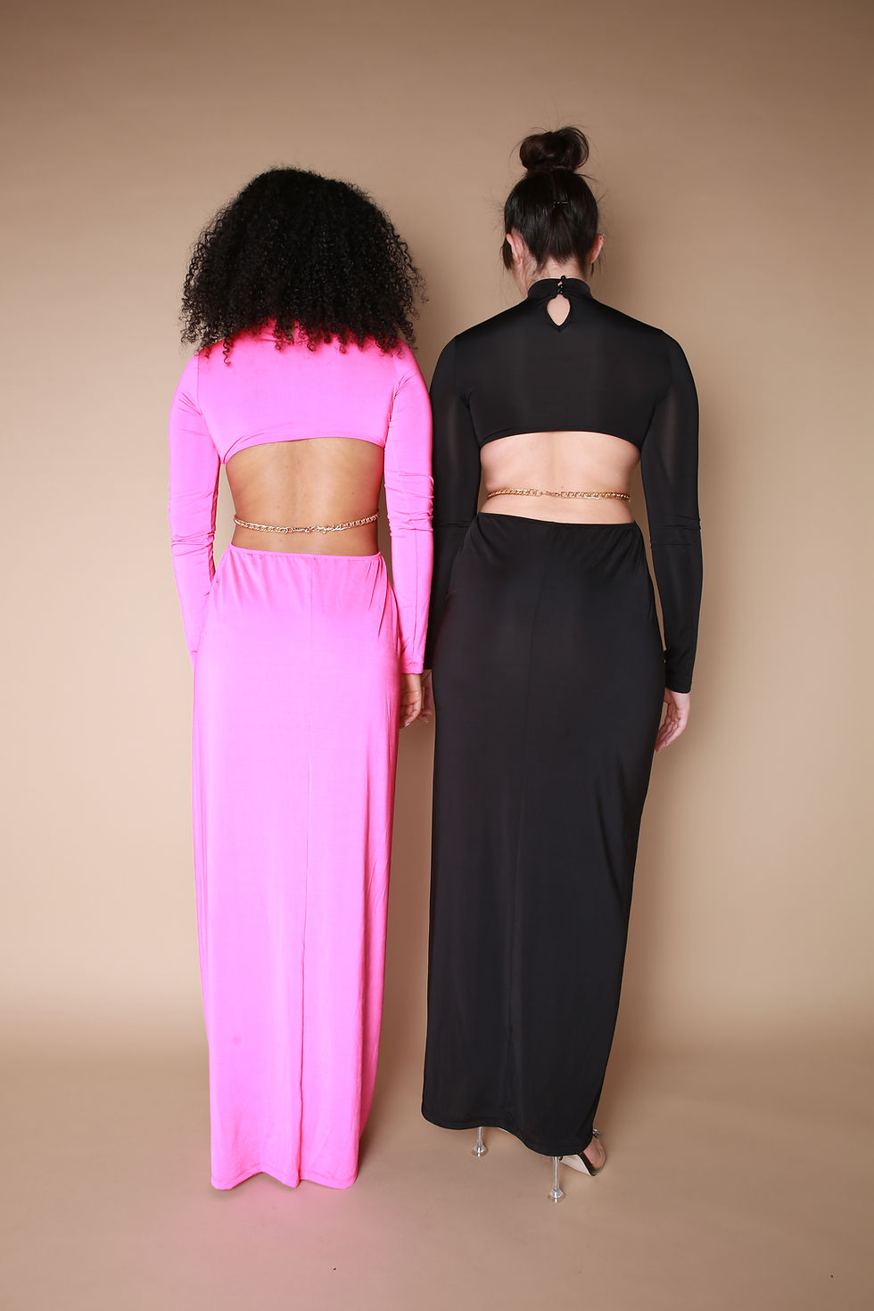 Thumbnail: High Neck Chain Detail Maxi Dress