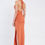 Thumbnail: Peachy Orange Cowl Neck Maxi Dress