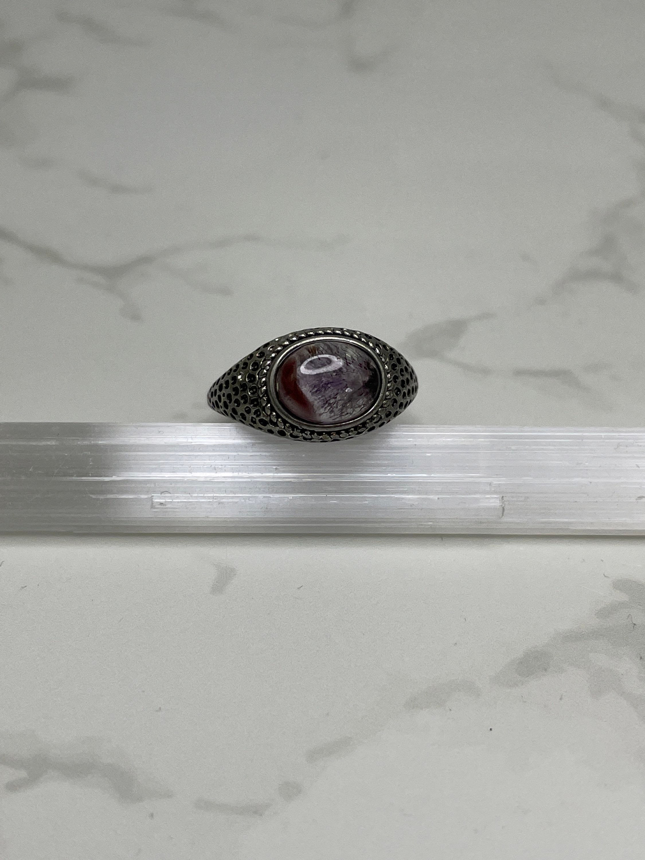Auralite 23 Oval Vintage Silver Ring
