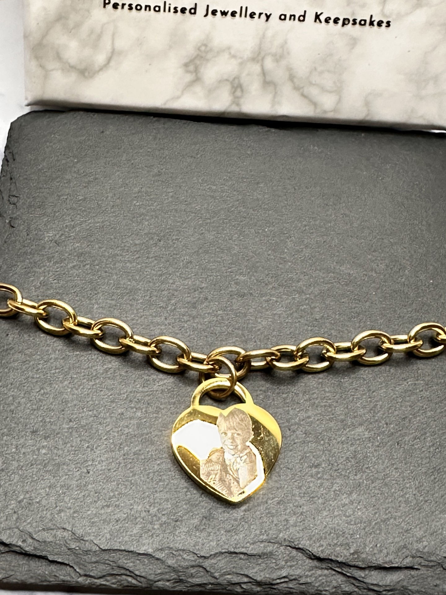 Gold Heart Chain Bracelet