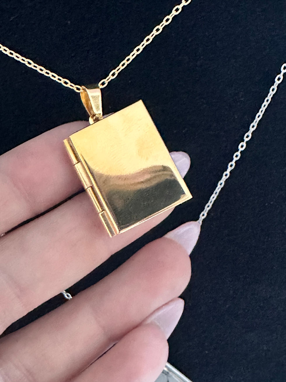 Thumbnail: Photo Engraved Locket Silver or Gold