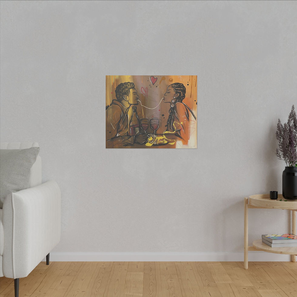 Thumbnail: Romantic Love Canvas Print - Perfect for Couples & Home Decor