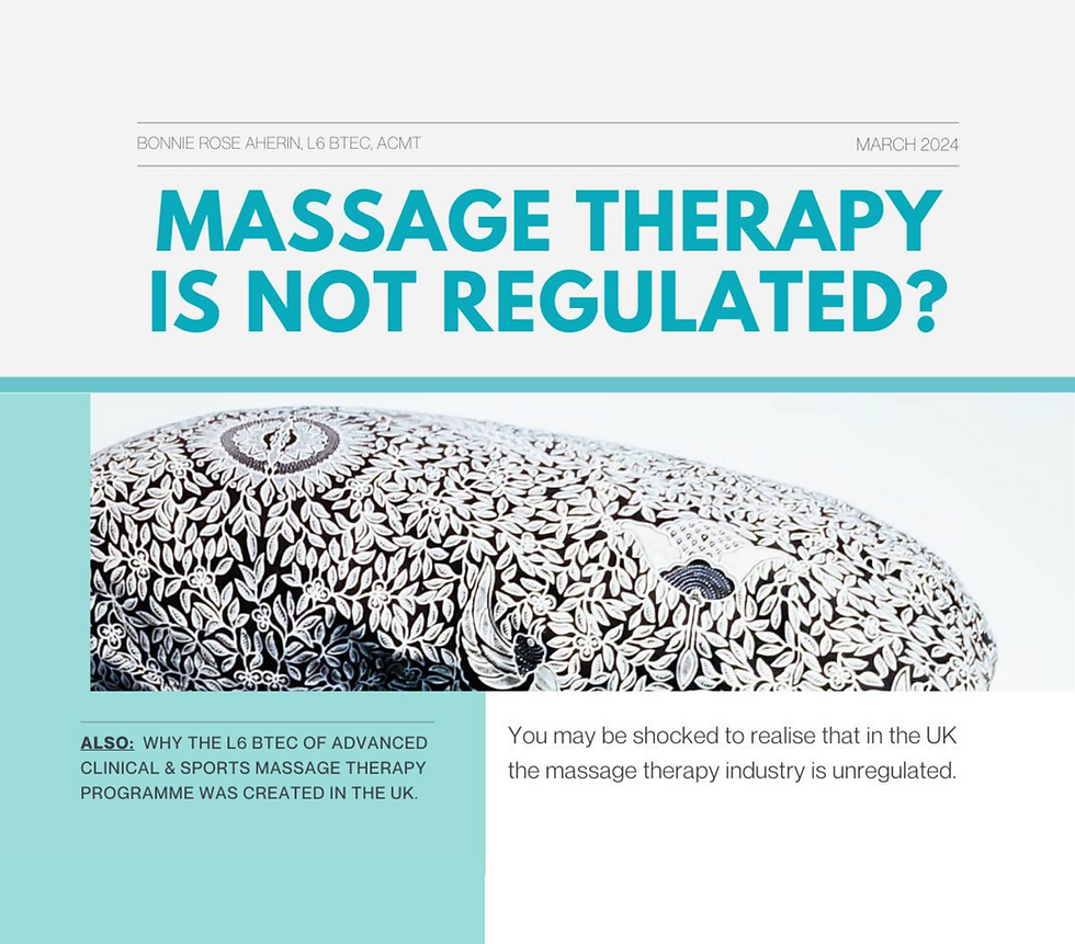 Massage Therapy is not regulated?