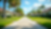 Eye-level view of a suburban Tampa Bay neighborhood with single-family homes and green lawns