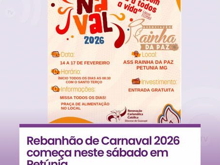 Rebanhão de Carnaval 2026 começa neste sábado em Petúnia