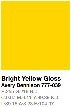 Avery 777-039 Bright Yellow