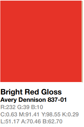 Avery 837-01 Bright Red