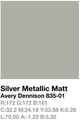Avery 835-01 Silver Metallic Matt