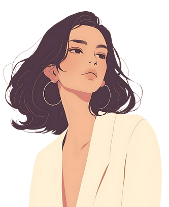 calm lady feeling refreshed