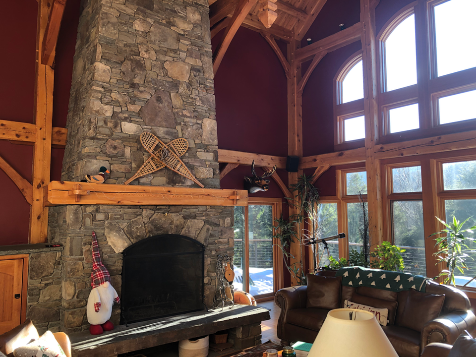 Fireplace and great room painting