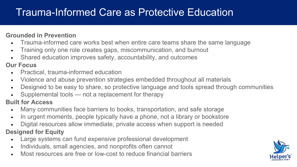 Thumbnail: Trauma-Informed Caregiver Self-Paced Workshop