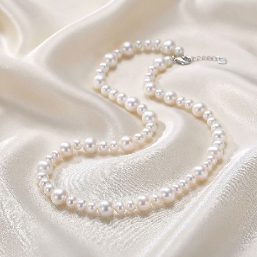 Miniatura: Perlevere.it collana con perle bianche tonde di acqua dolce freshwater pearls necklace round pearls