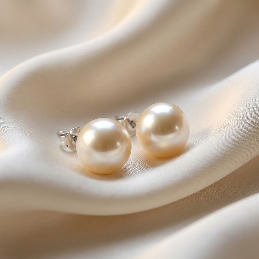 perlevere.it orecchini con perle di acqua dolce crema punto luce cream pearls earrings