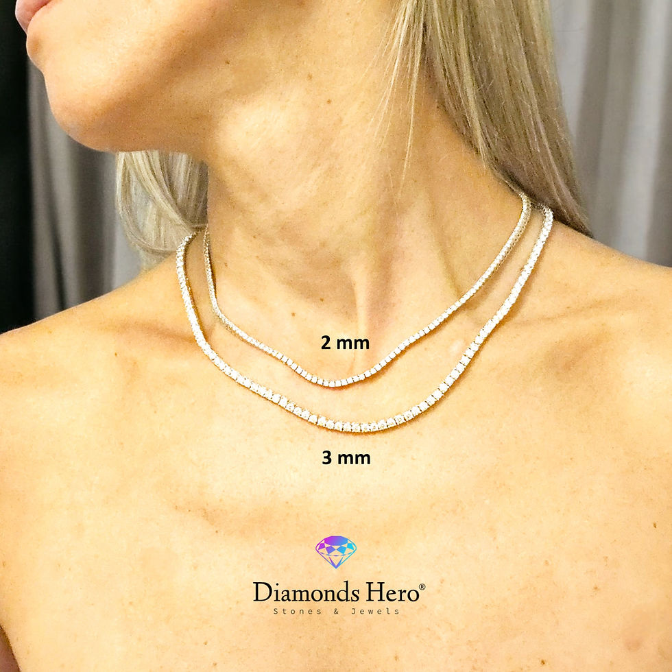 Miniatura: diamondshero.it collana tennis moissanite oro argento brillante diamante moissanit diamond ring silver cross pendant