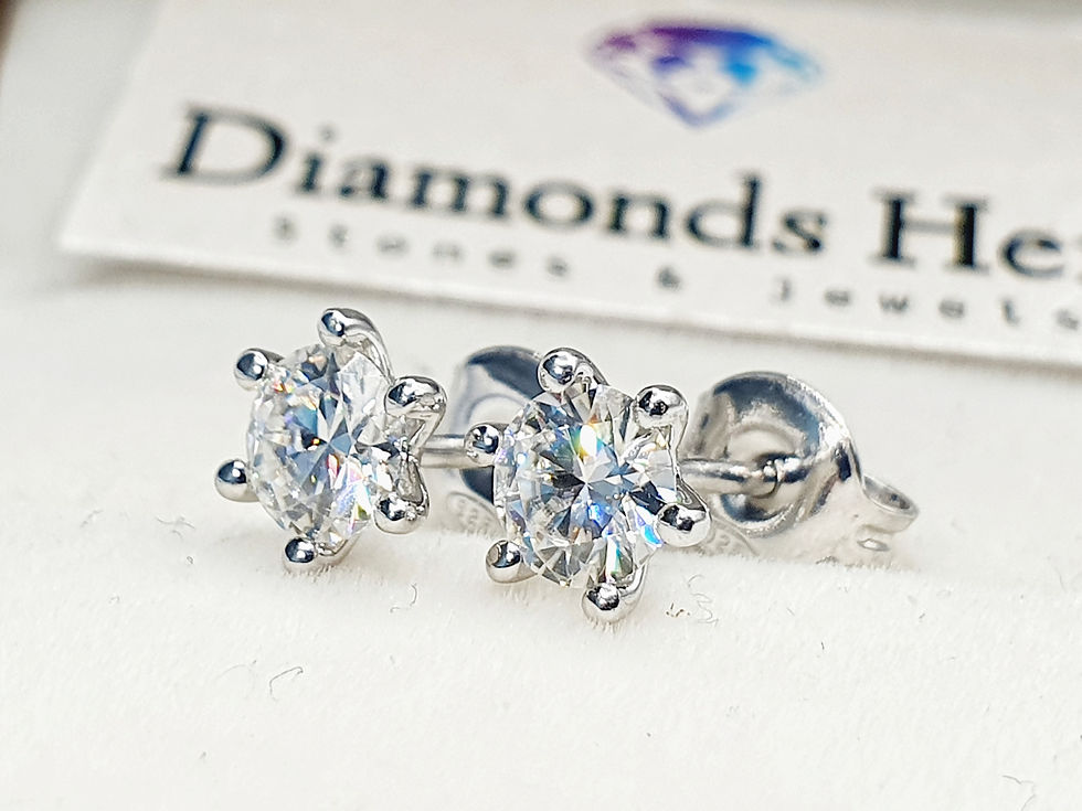 Miniatura: diamondshero.it orecchini earrings punto luce oro argento brillante diamante moissanite diamond  silver