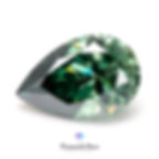 brillante diamante moissanite moissanit diamond taglio pera verde green pear cut certificato laser