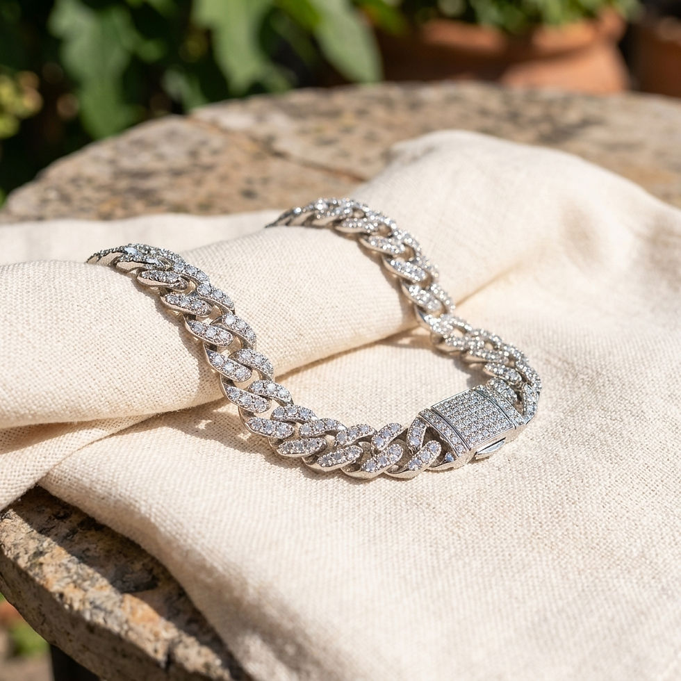 diamondshero.it bracciale tennis bracelet cuban chain moissanite oro argento brillante diamante diamond silver gold