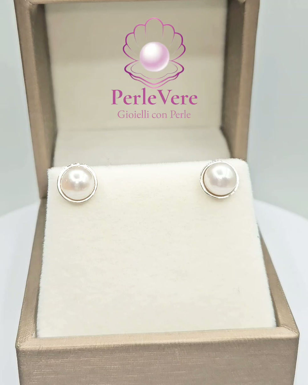 Miniatura: Orecchini Perle di Mare Akoya 7-8mm