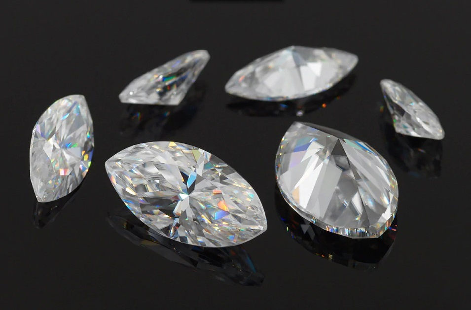 Miniatura: diamondshero.it brillante diamante moissanite moissanit diamond taglio marquise cut certificato laser