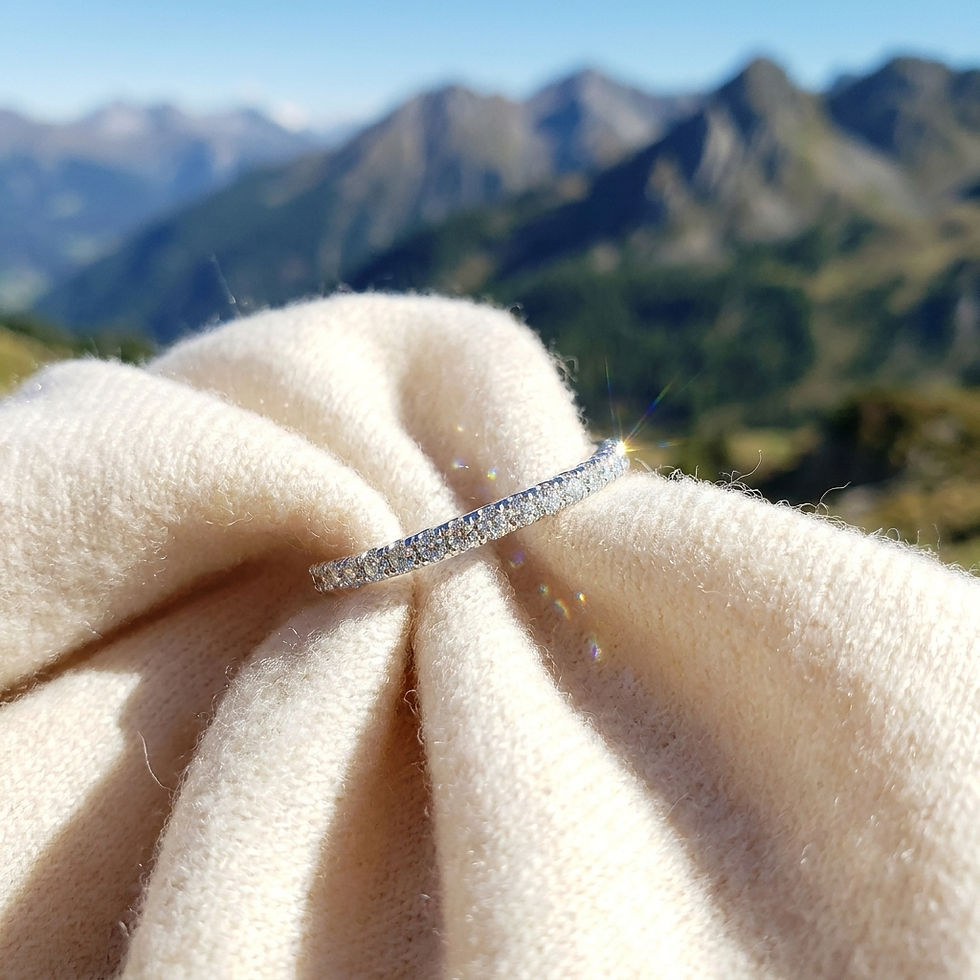 Miniatura: Anello veretta eternity oro argento brillante diamante moissanite diamond ring silver