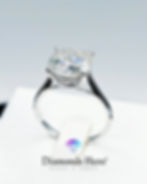 diamondshero.it anello solitario argento oro moissanite diamante diamond silver gold ring
