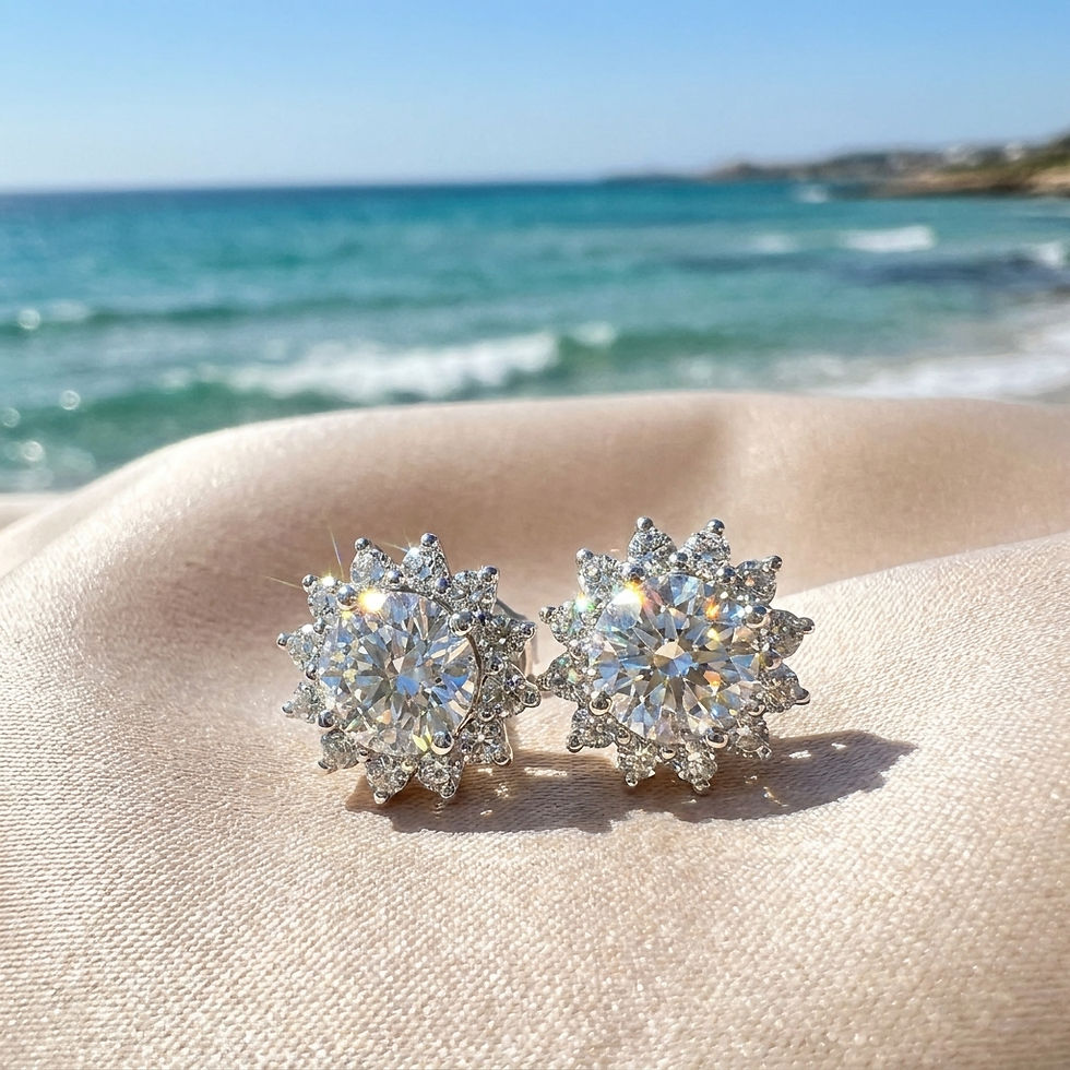 diamondshero.it orecchini earrings punto luce oro argento brillante diamante moissanite diamond silver
